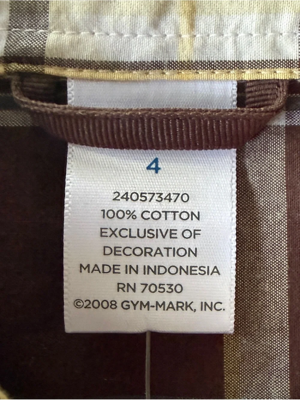 Gymboree Boys Plaid Button Down Shirt Size 4 NWT Brown Yellow Short Sleeve